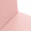Adjustable Footstool Pink Faux Sheepskin