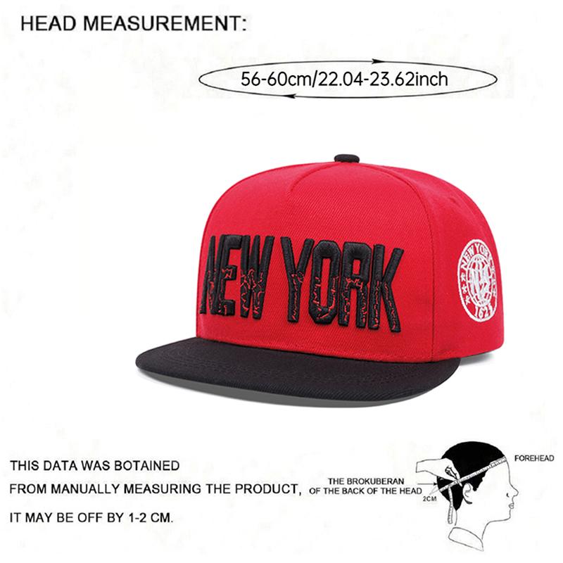 Simple Creative New Flat Brimmed Hat New York Embroidered Street Hip Hop Hat Daily Leisure Commuting Sunshade Baseball Hat