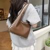 Retro Nieten Tragetasche Neue Mode Große Kapazität Kunstleder Schulter Handtasche Lässige Pendler Tasche CLE