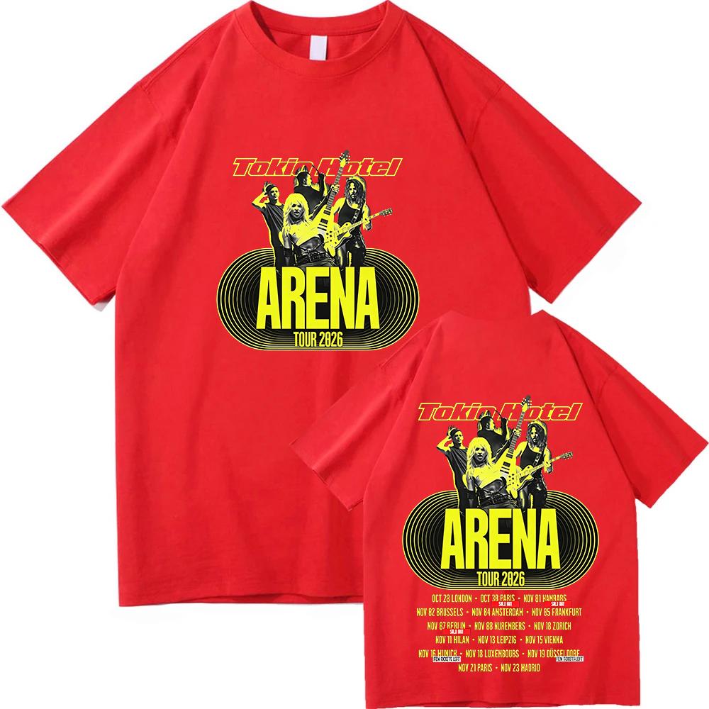 Rock Band Tokio Hotel Arena Tour 2026 Merch Magliette Unisex Moda Unisex Maglietta a Maniche Corte Vintage Magliette in Cotone di Alta Qualità