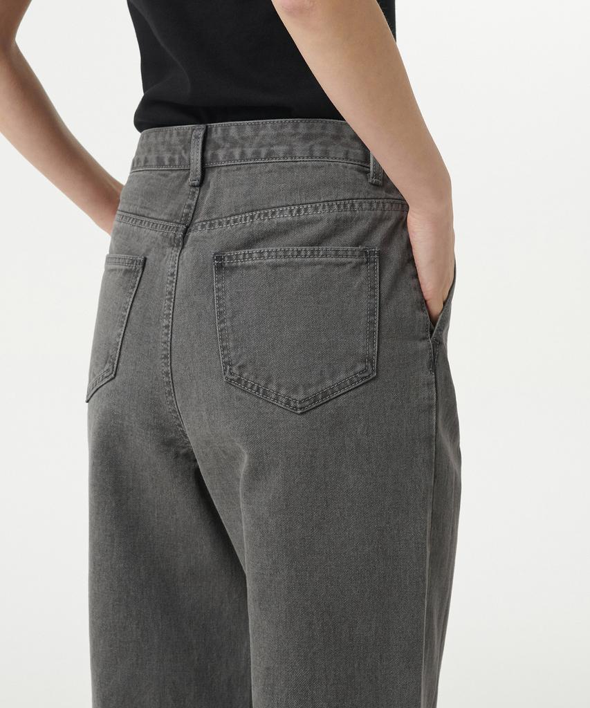 MUSINSA STANDARD WOMAN Women'S One-Tuck Wide Denim Pants [Gray]