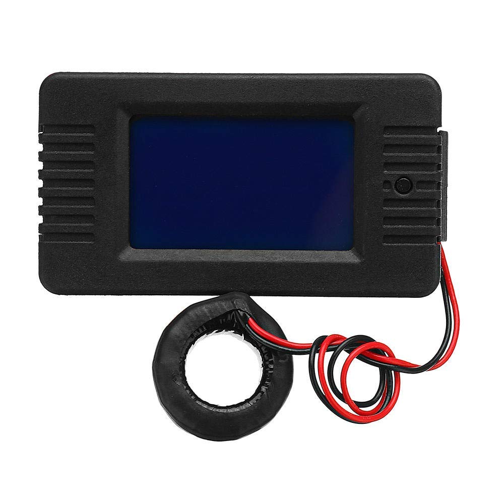 WINGONEER Coil CT Closed Transformer 100A AC Digital Display Power Monitor Meter Voltmeter Ammeter Frequency Current Voltage Coefficient Meter