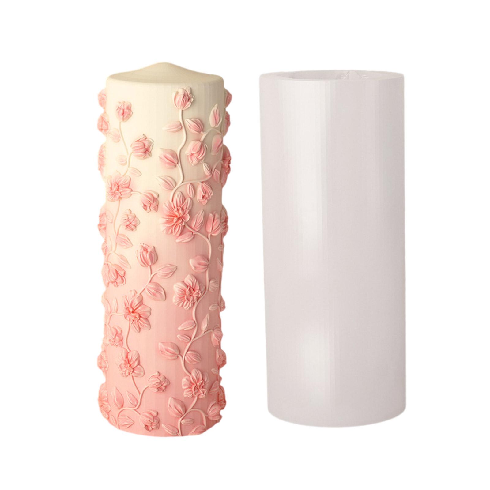 

Handcraft Sturdy Silicone Candle Molds Features Delicate Flower Designs Easy to Use Home Accessory for Enthusiasts 2