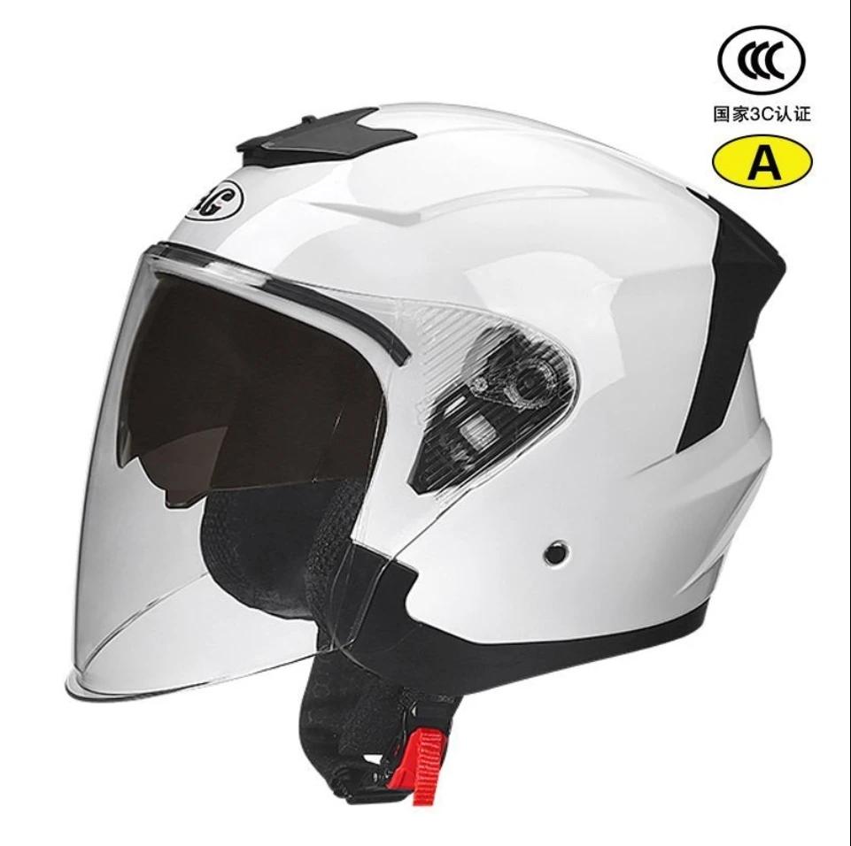 Motorcycle Helmet Windproof and Warm 3/4 Helmet Electric Off-road Motorcycle Outdoor Riding Equipment for All Seasons