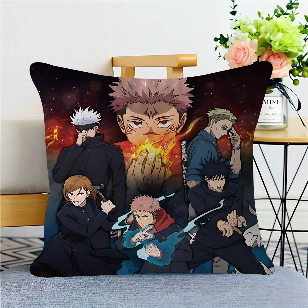 Anime J-Jujutsu-Kaisen Pillowcase Toon Gift Cushion Cover Bedroom Home Sofa Chair Seat Decor Pillow Case
