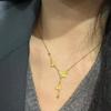 Gold-Plated Butterfly Necklace - Women's Luxury Clavicle Chain Jewelry