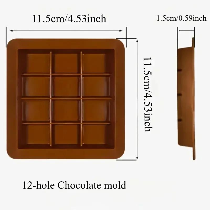 DIY Chocolate Bar Silicone Mold 8/12/24 Grids Chocolate Mold for Chocolate Bar Pistachio Candy Bar Mold Handmade Gifts