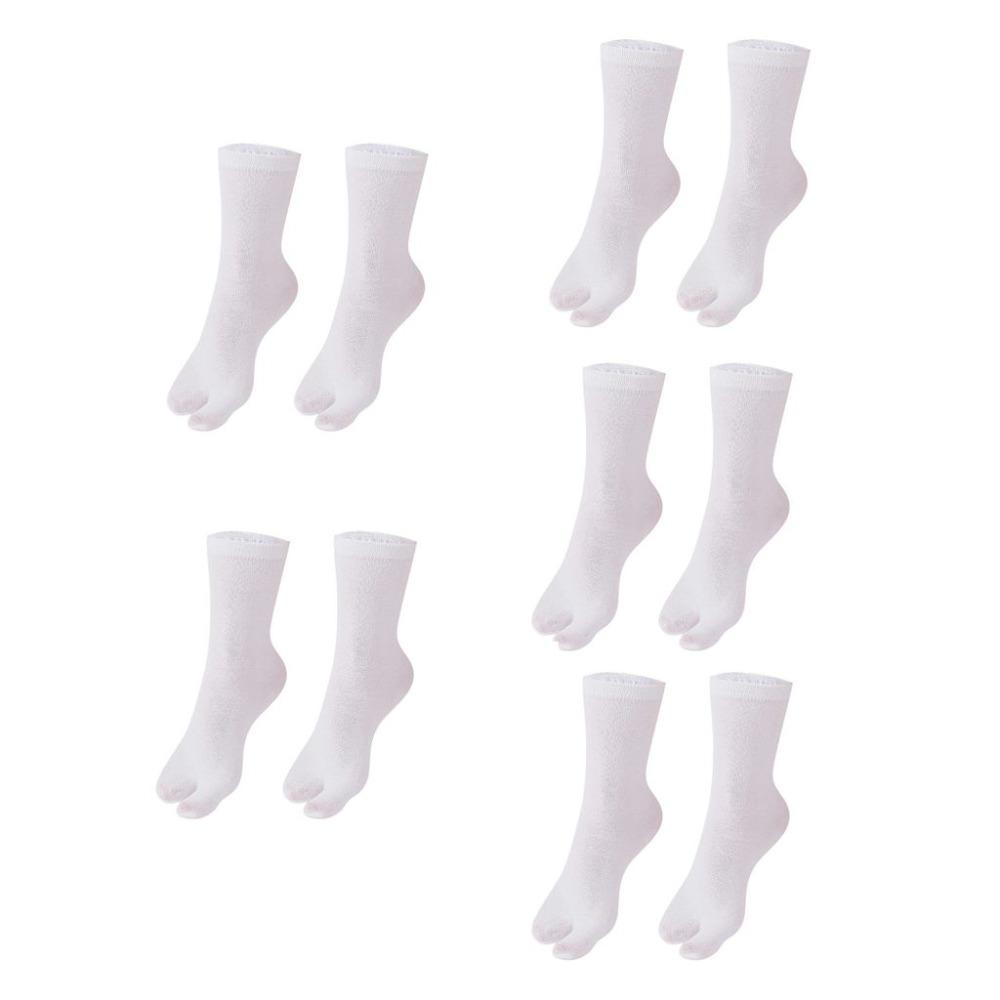 

5 пар носков с разделителями пальцев, предотвращающих скольжение, до середины икры, носки с раздельным пальцем, модные короткие носки-трубы, лето