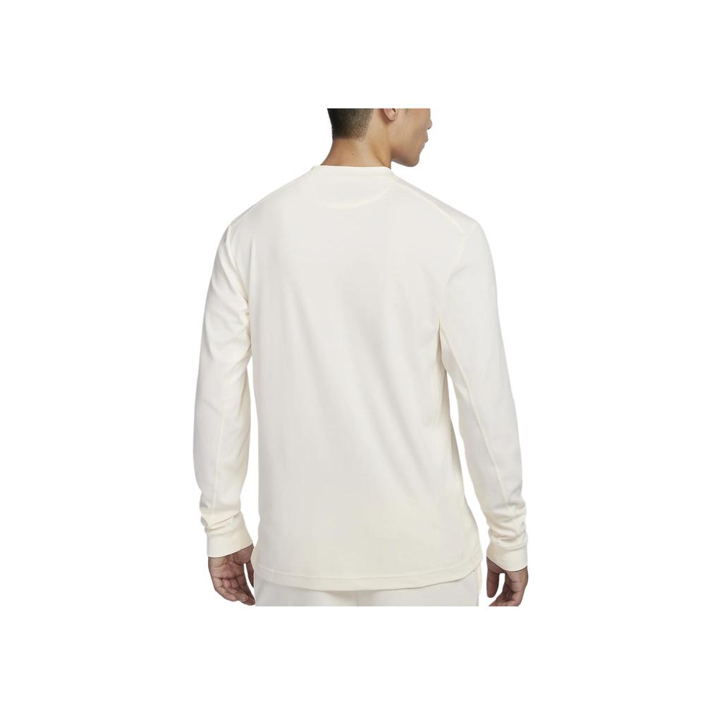 Nike Dri-Fit Primary Solid Soft Comfortable Breathable Casual Long Sleeve T-Shirt Men Tops Light-Ivory FB8586-110