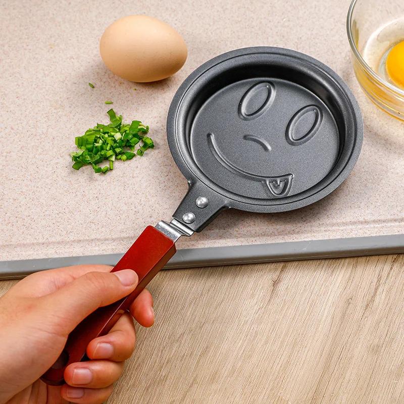 Hot Sale 1pc Mini Cute Breakfast Egg Frying Pot Non-Stick Frying Pan Pancake Maker Kitchen Tools Egg Mold Pan Flip Omelette Mold