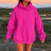 Sudadera con capucha de felpa para mujer, de manga larga, de gran tamaño, con hombros caídos y para otoño