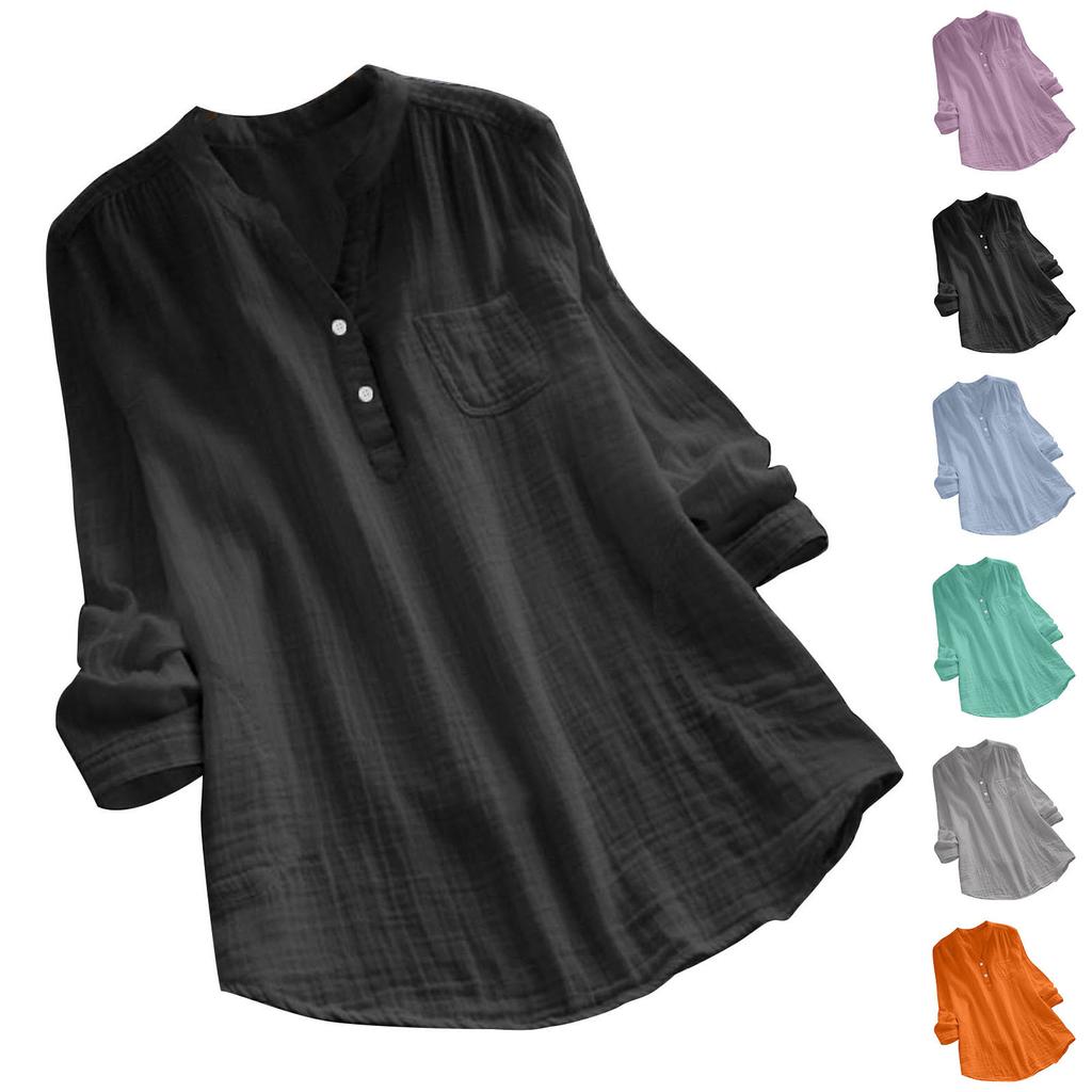 Hot Sale Large Size Bamboo Long Sleeve Shirt Women's Loose Multicolor Women's Top