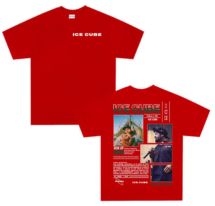 Rapper Ice Cube Tour Album 2025 Graphic T Shirts Unisexs Hip Hop Oversized Short Sleeve TShirt Fashion High Quality Cotton Tshirt S