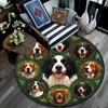 Berner Sennenhund Runder Teppich, Teppich für Wohnzimmer Schlafzimmer Sofa Spielzimmer Dekor, Rutschfeste Fußmatte