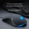 6-Button Macro Gaming Mouse with 4800DPI, Adjustable Speed, and LED Lighting - Model P-B1