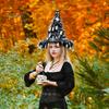 Durable Celebration Goods Halloween Witch Hat Pumpkin Decor, Metallic Rain Curtain Door Hanging Ornament for Spooky Home Decor Party, Festive