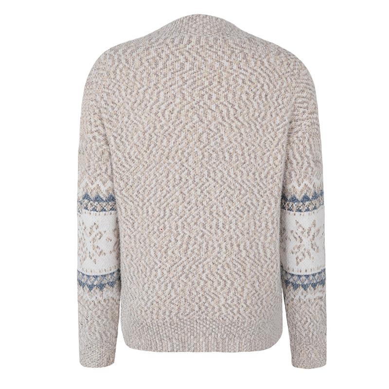 Damen Strickwaren Herbst/Winter Weihnachtspullover Halbrollkragen Schneeflockenpullover