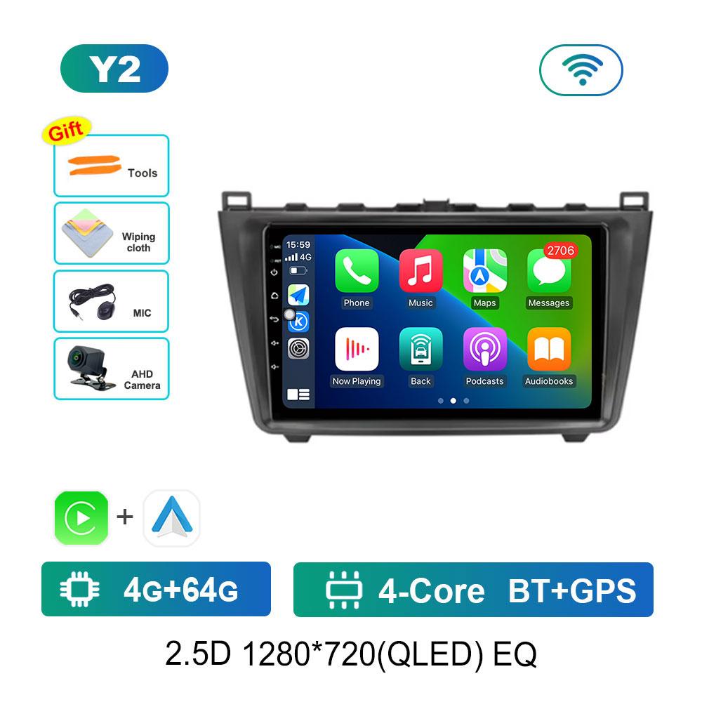 Touch Screen GPS Navigation for Mazda 6 II GH 2007 - 2012 Android 14 Car Video Multimedia Player WiFi BT DSP Stereo Auto Tools