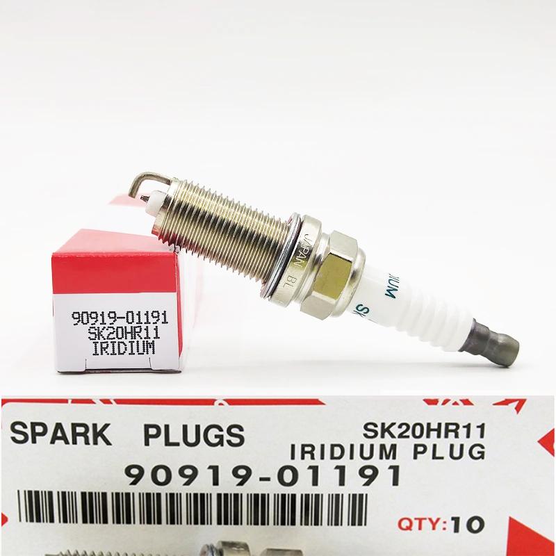 

10 piece 90919-01191 SK20HR11 Iridium Spark Plug For Toyota Lexus LX570 GX460 FJ Land Cruiser Tacoma Tundra SK20HR-11 9091901191 10 pieces