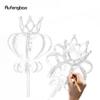 Silver White Alloy Leaf Wands for Girl Princess Wands for Kids Angel Wand for Party Cosplay Costume Wedding Birthday Party 49cm