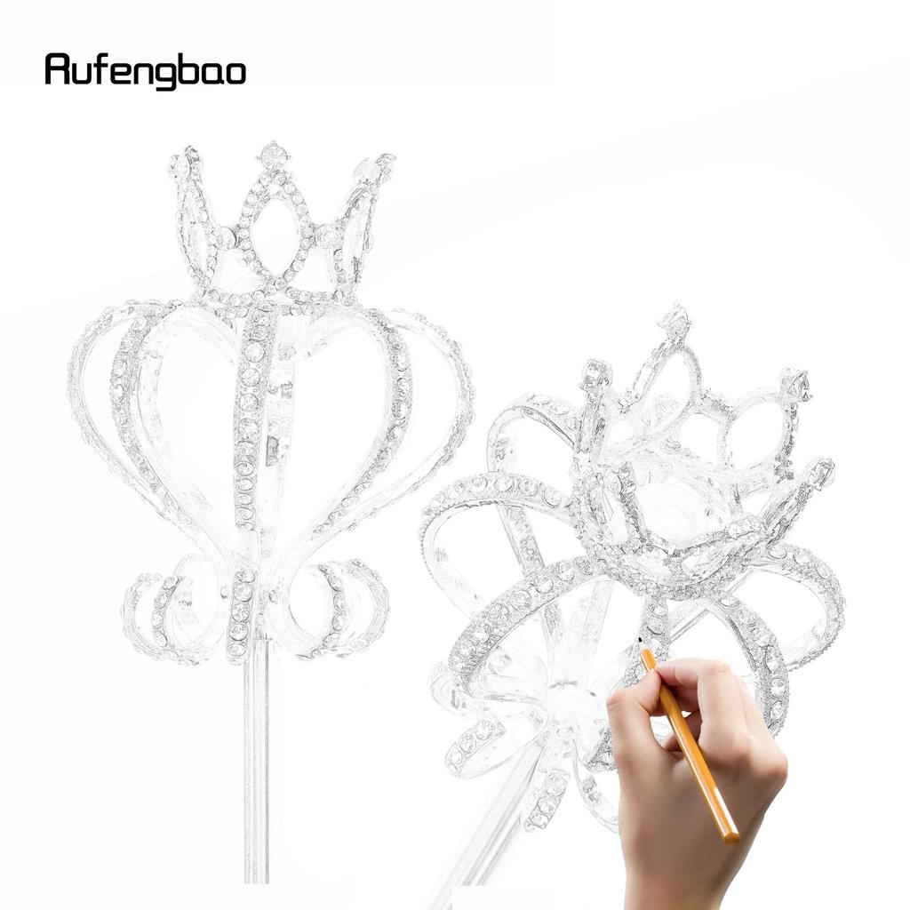 Silver White Alloy Leaf Wands for Girl Princess Wands for Kids Angel Wand for Party Cosplay Costume Wedding Birthday Party 49cm