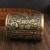 Brass Fine Carving Baifu Pen Holder Office Creative Desktop Pure Copper Ornament Study Metal Handicrafts Bronze Ware