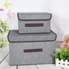 Fold Non Woven Fabric Storage Box Gray Home Supplies Clothing Underwear Sock And Kid Toy Storage Organizer Cosmetics