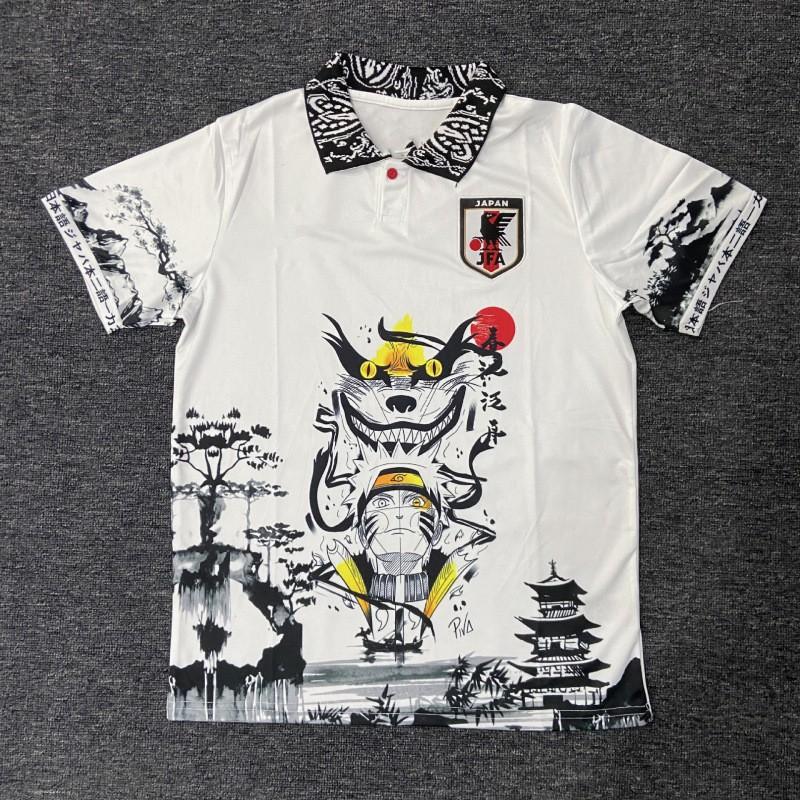 Kurzärmeliges Fußballtrikot inspiriert von der japanischen Nationalmannschaft Anime-Kollaboration Dragon Ball One Piece Naruto