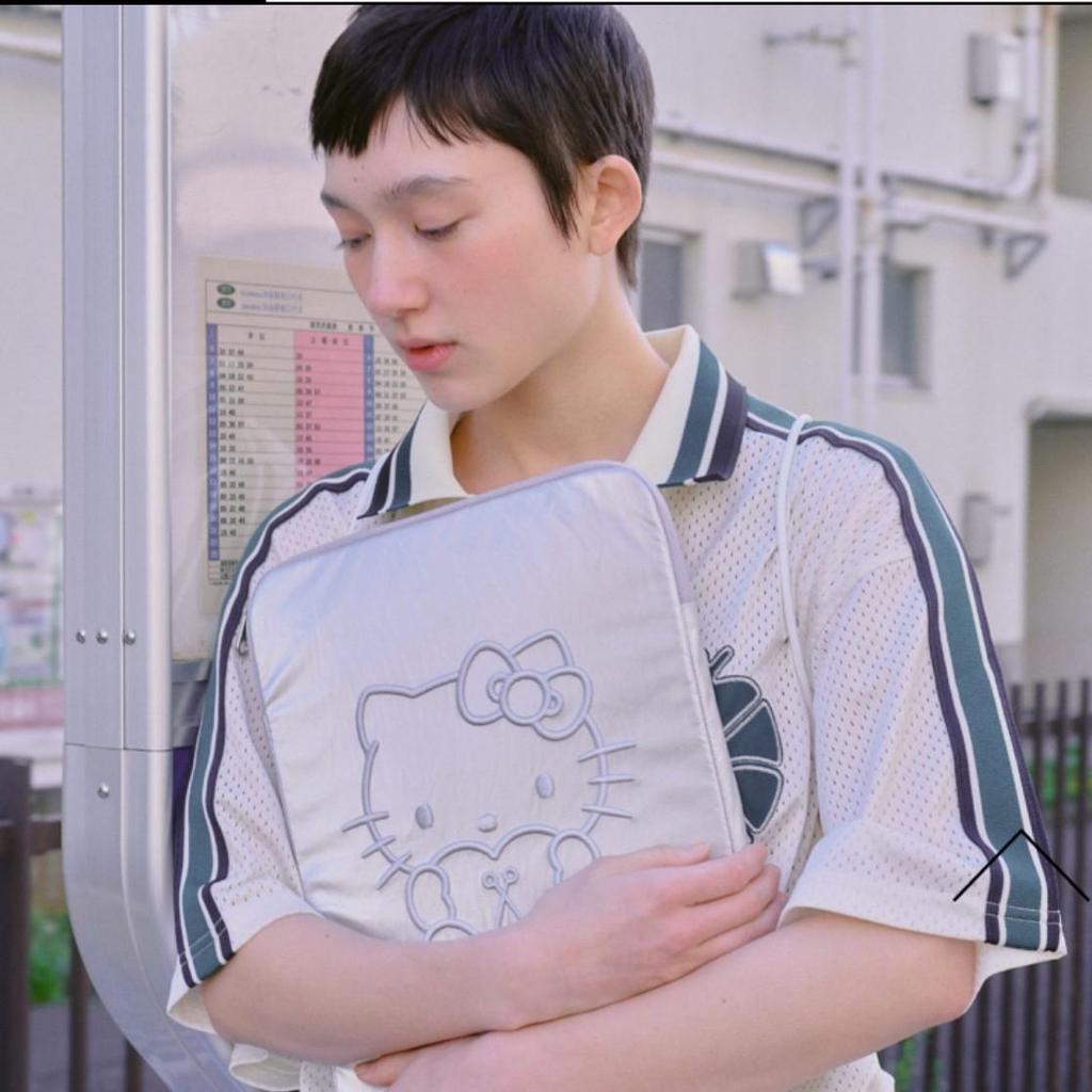 Korean Hello Kitty Style Embroidered Tablet & Laptop Storage Bag