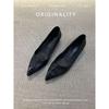 Super Soft Sheepskin~ Genuine Leather Pointed Tip Temperament Single Shoes Women's Shoes Light Mouth Commuting Shoes One Pedal French Simple 