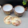 Vintage Qing Dynasty Famille Rose Tea Caddy and Sugar Bowl Set