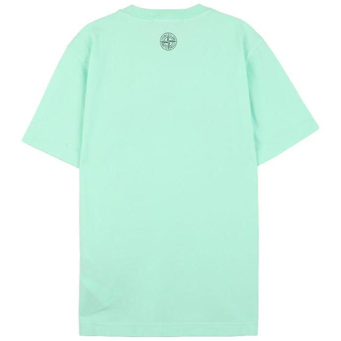 Stone Island T-Shirt Kids Round Neck Letter Loose Short Sleeve Kids tops Mint 781621073-V0044