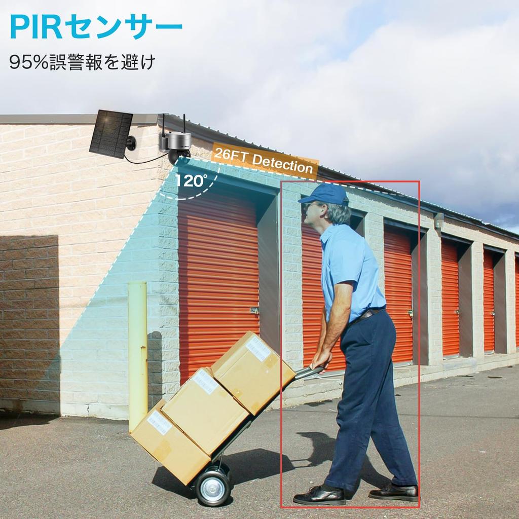 GENBOLT 4G LTE Wireless Outdoor Solar Security Camera with 4G LTE 3MP Color Night PIR 12000mAh Panoramic 4G LTE LTE Connection, Vision, Detection,