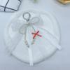 Elegant Pearls Bowknot Lace Charm Pendant Bag Decoration Bows Keychain Keyring Ornament Fashion Accessory For Women