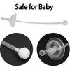 Jerliflyer 4pcs Bottle straws, hydrojug straw wide mouth silicone gravity ball design baby straw replacement no leakage baby drinking tools