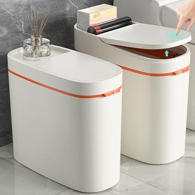 Coș de gunoi la modă de 15 litri cu capac - design cu deschidere a capacului printr-un singur clic, etanșând eficient mirosurile