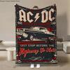 Rock Singer A-AC D-DC Band Fleece Blanket for Bed Bedroom Sofa Soft Flannel Throw Fluffy Children Adult Picnic Blanket Kids Gift