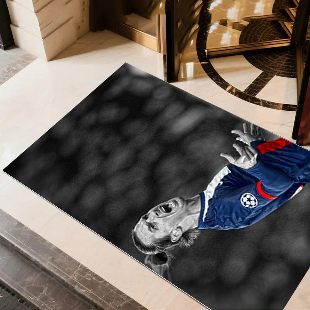 Soccer Player Action Area Rug Design for Game Room Hallway Foyer Dormitory Antislip Carpet Anime Office Decor Best for Christmas