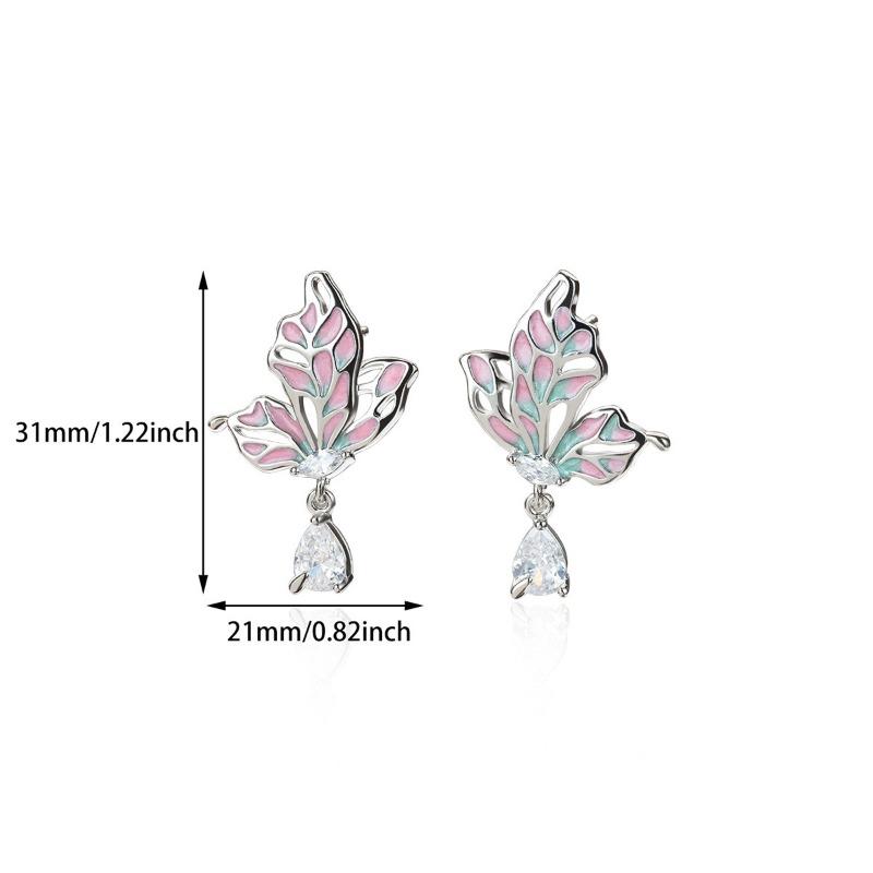 Light Luxury Butterfly Earrings Women's Fringed High-end Sense Original Cold Wind Earrings Women's Fashion Exquisite Earrings