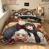 Spy Family Pattern Bedding Quilt Set Quilt Cover Pillowcase Home Birthday Gift(1 * Duvet Cover + 2 * Pillowcase, Without Core)