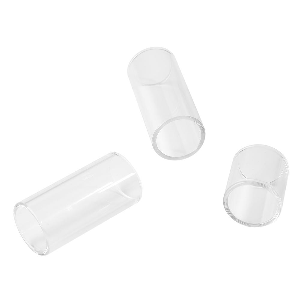 3Pcs Guitar Slide Glass Finger Slider Instrument Accessory for Playing Performance