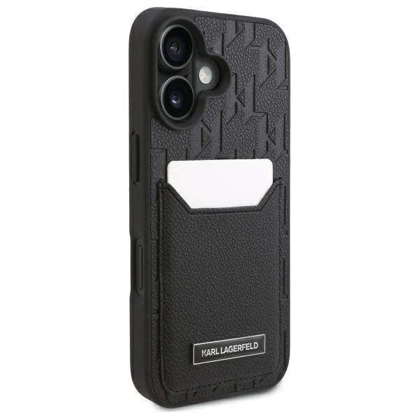 Karl Lagerfeld Klhcp16Spgkhprpk Iphone16 6.1 Czarny/Black Hardcase Cardslots Monogram