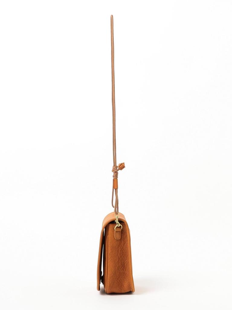 Beams' 100 Masterpiece Leather Bag, SLOWSpecial Order Flap Shoulder Bag, Men's, Camel Free, 11620029421