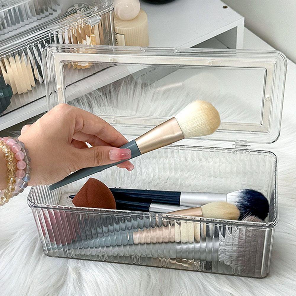 Desktop Storage Tool Desktop Dustproof Storage Box Eyebrow Pencil Brush Tube