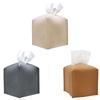 Waterproof PU Tissue Box Square Tissue Holder Minimalist Tissue Container  Office Use