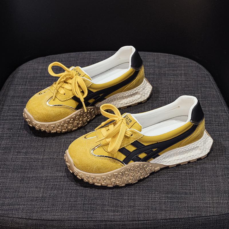 Dexun shoes shallow mouth shoes women's 2025 summer new Internet celebrity explosion casual fashion versatile platform sports white shoes