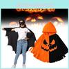 Halloween Costume Kids Pumpkin Bat Caped Cosplay With Polyester Fabric For Teen Adults
