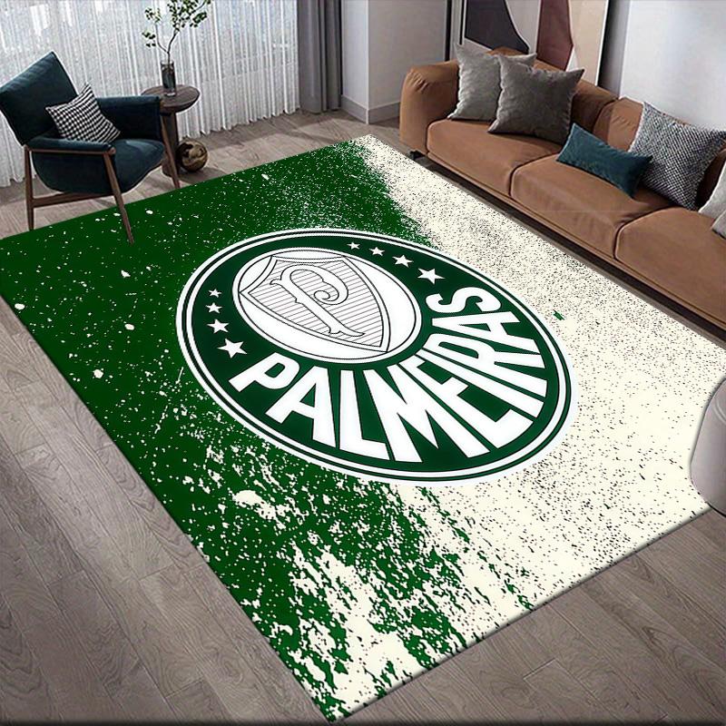 SE Palmeiras Flannel Pattern Square Carpet,Area Rug,Carpet Rug for Living Room Bedroom Sofa Playroom Decor,Non-slip Floor Mat