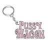 Brelok do kluczy Pussy Wagon Filmowy Różowy List Metalowy Wisiorek Breloczek Stop Drip Keychain do Ozdoby Torby Samochód na Klucze