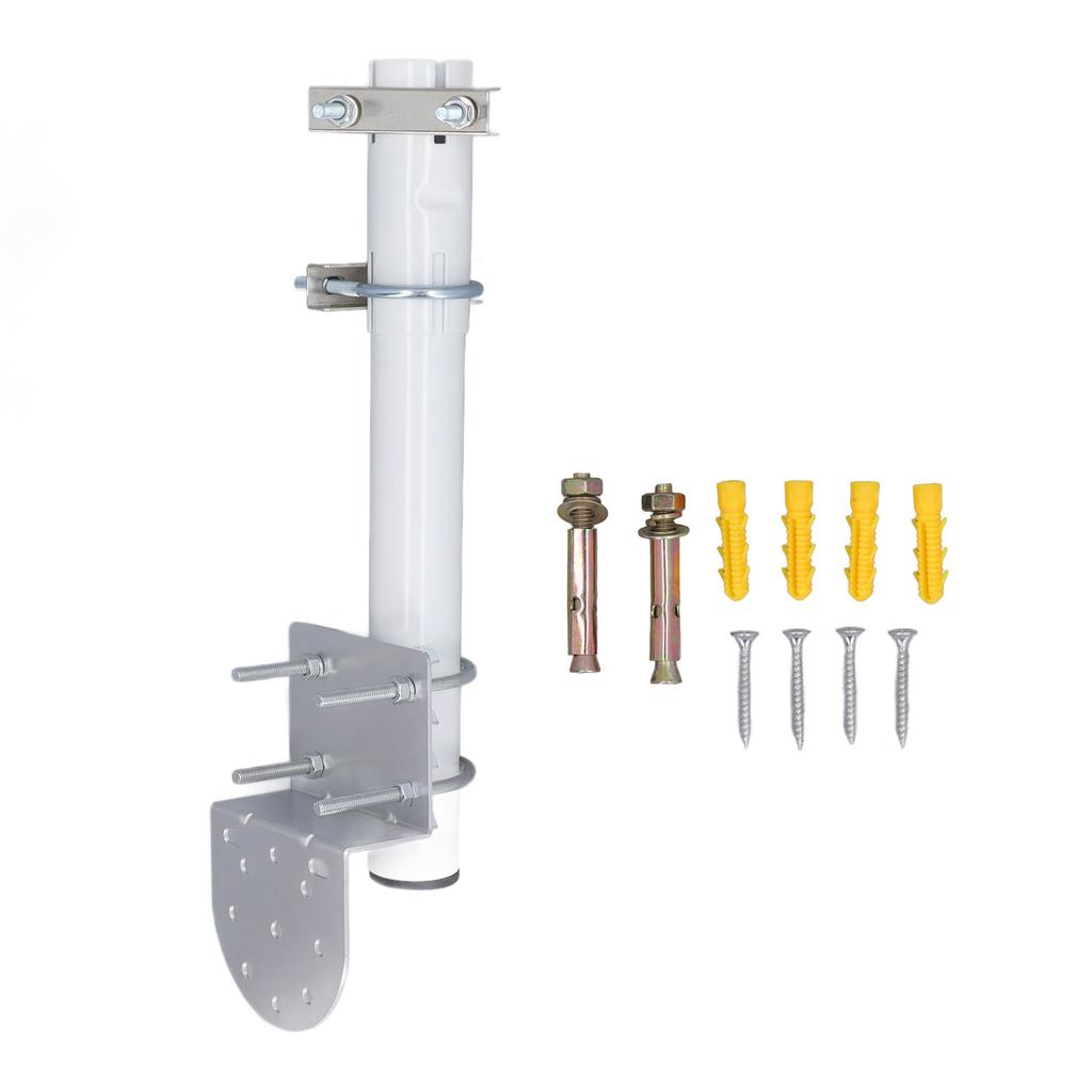 Antenna Pole Installation Kit with U Screws Short Wall Roof Mount Bracket for Starlink V2